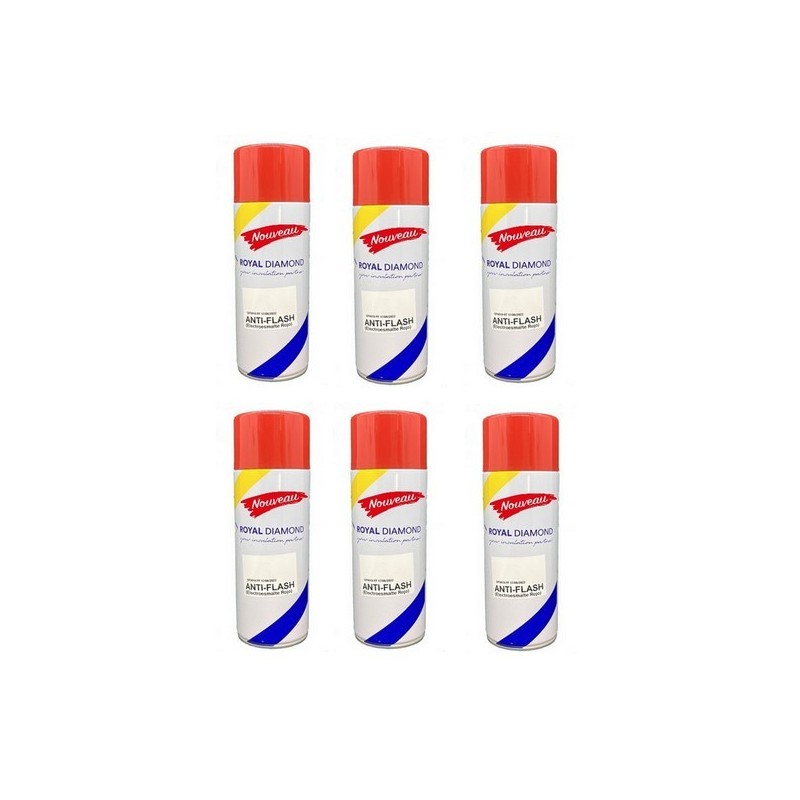 LOT DE 6 VERNIS ANTIFLASH EN BOMBE LOT DE 6 VERNIS ANTIFLASH EN BOMBE